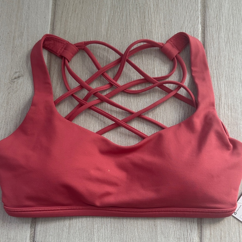 Lululemon Athletica Red Strappy Sports Bra